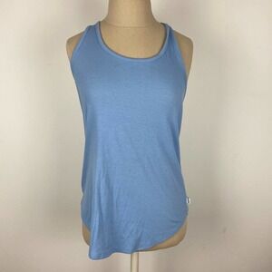 PINK Blue Ribbed Racerback Tank